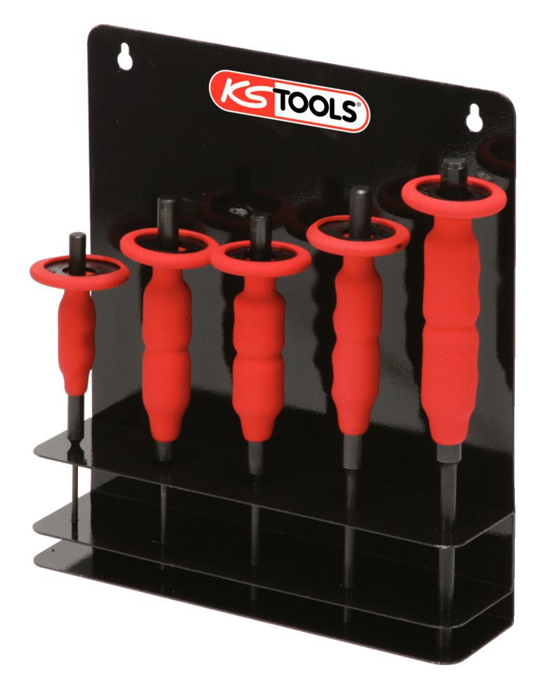 Produktbild KS Tools Splintentreibersatz mit Handschutzgriff, 5-tlg. 3-8mm