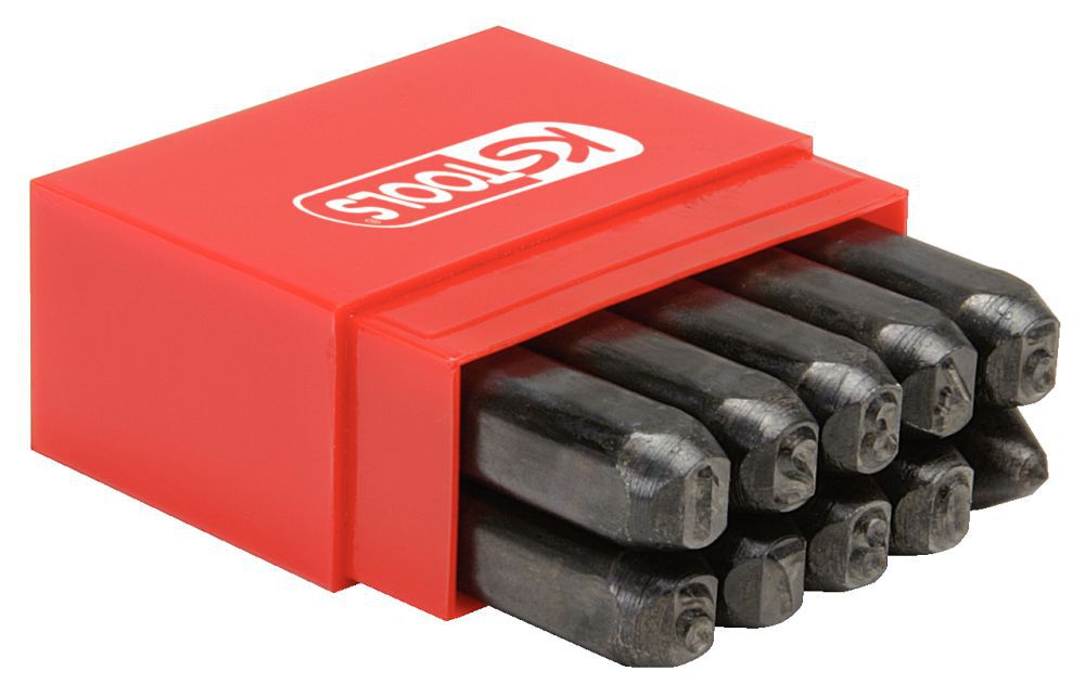 Produktbild KS Tools Zahlen Prägestempel Schlagzahlen Satz 10 teilig