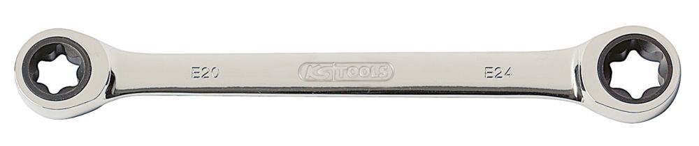 Produktbild KS Tools GEARplus Torx-E-Doppel-Ratschenringschlüssel,E10xE12