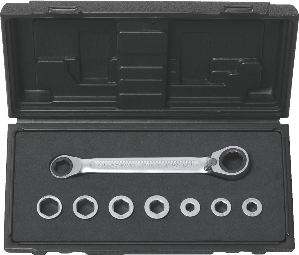 Produktbild KS Tools GEARplus Doppel Ratschenringschlüssel Satz 8 teilig bild 2