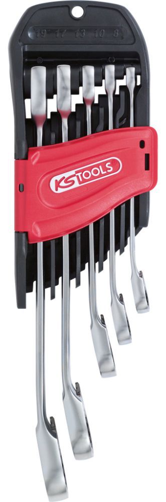 Produktbild KS Tools GEARplus RINGSTOP Ratschenringmaulschlüssel Satz abgewinkelt 5-teilig