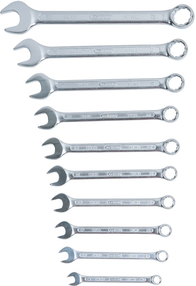 Produktbild KS Tools CLASSIC Ringmaulschlüssel Satz abgewinkelt 10-teilig 8-22 mm