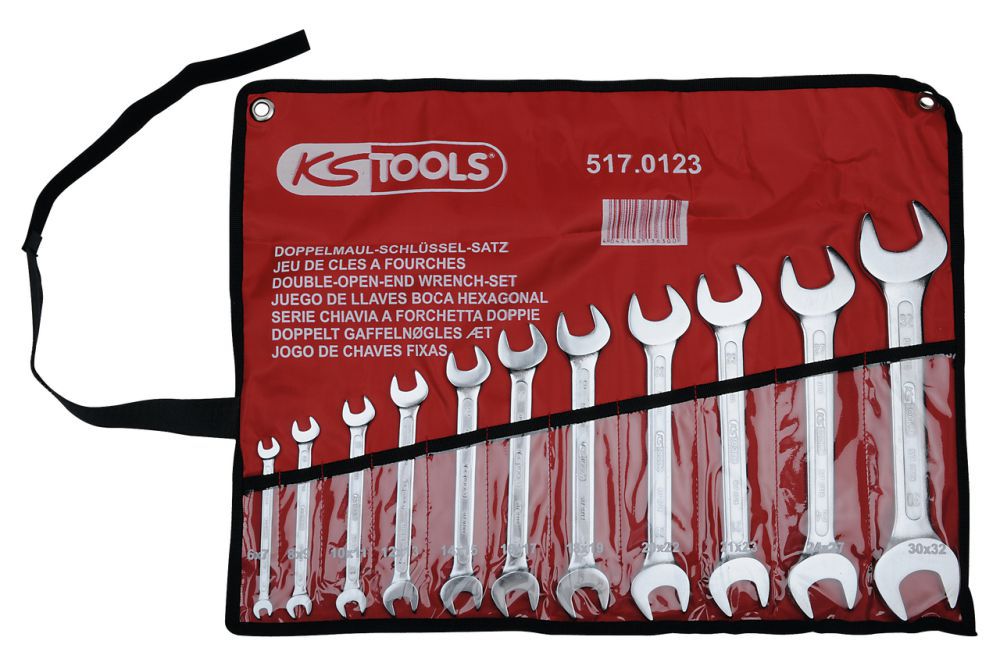 Produktbild KS Tools CLASSIC Doppel Maulschlüssel Satz 11 Teile 6x7 bis 30x32mm