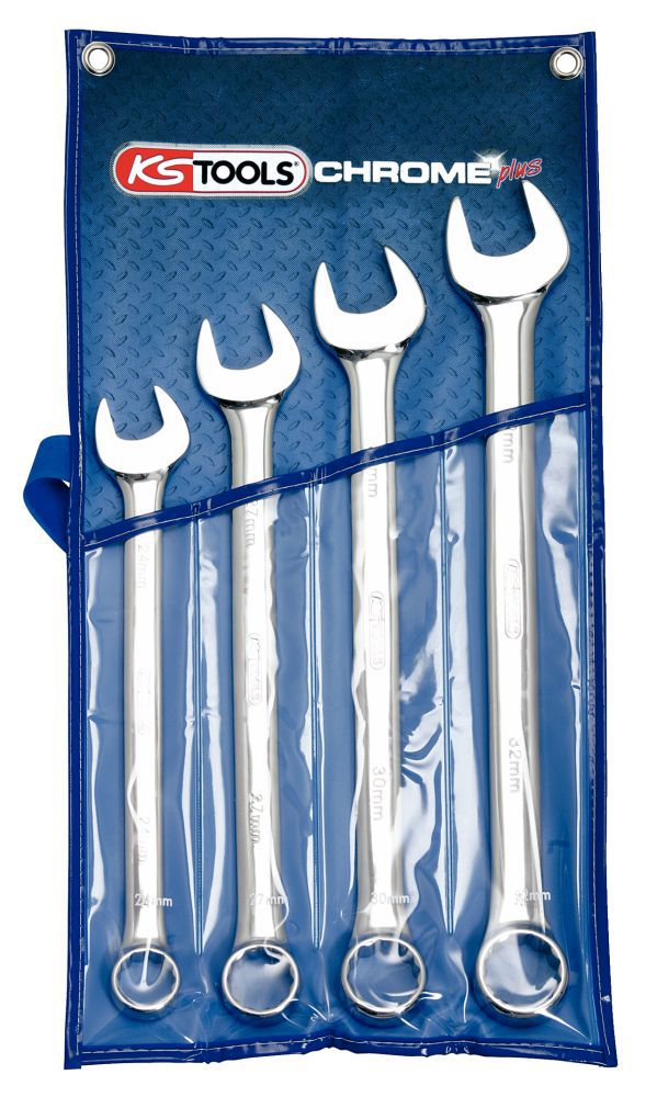 Produktbild KS Tools CHROMEplus Ringmaulschlüssel Satz abgewinkelt 4-teilig