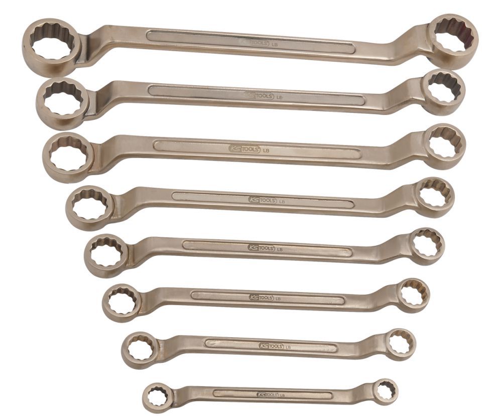 Produktbild KS Tools BRONZE plus Doppel Ringschlüssel Satz gekröpft achtteilig 1/4 - 1 Zoll