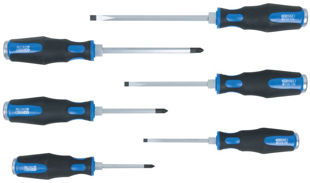 Produktbild KS Tools ERGOTORQUEmax Schlagkappen Schraubendreher Satz 6 teilig Schlitz PH