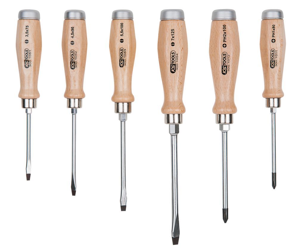 Produktbild KS Tools ERGOTORQUE WOODmax Schlag Schraubendreher Satz 6 teilig bild 1