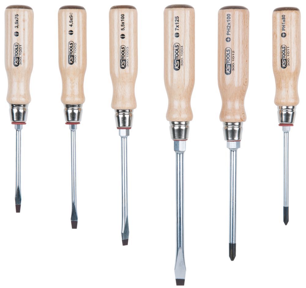 Produktbild KS Tools ERGOTORQUE WOOD Schraubendreher Satz 6 Teile