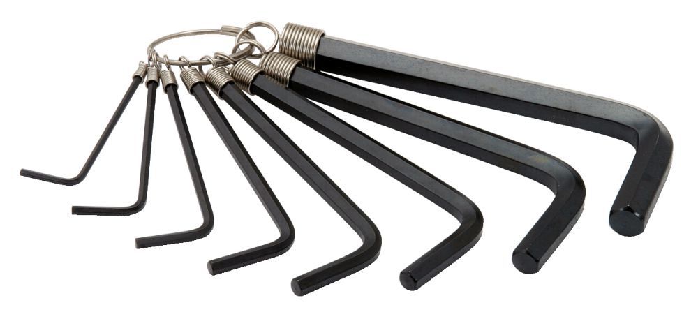 Produktbild KS Tools Innensechskant Winkelstiftschlüssel Satz am Ring 2 bis 10mm 8 Teile