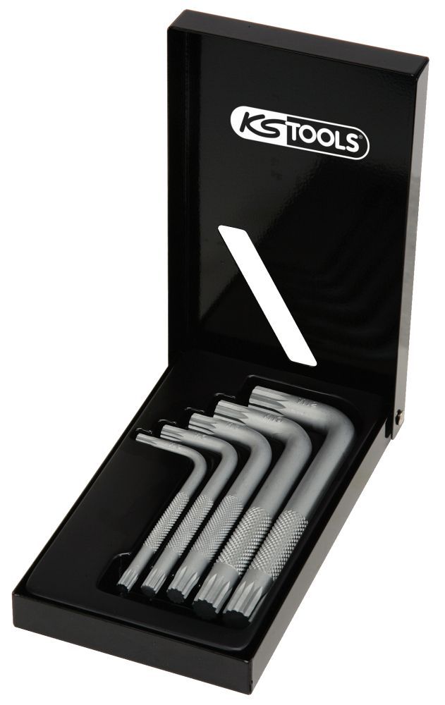 Produktbild KS Tools XZN Winkelstiftschlüssel Satz kurz 5 teilig