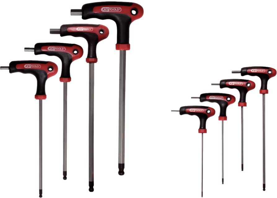 Produktbild KS Tools ERGOTORQUEplus T Griff Innensechskant Kugelkopf Schlüssel Satz 8 Teile
