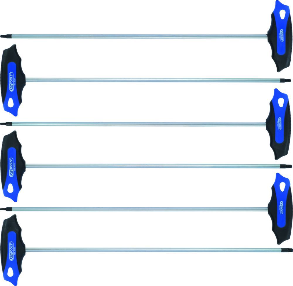 Produktbild KS Tools ERGOTORQUEplus T-Griff-Torx-Winkelstiftschlüssel-Satz, 6-tlg. bild 1