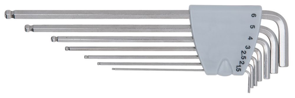 Produktbild KS Tools EDELSTAHL Innensechskant Winkelstiftschlüssel Satz XL 7 teilig