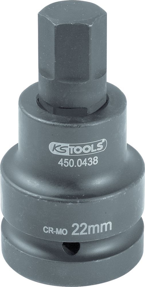 Produktbild KS Tools 1 Zoll Kraft Bit Stecknuss Innensechskant kurz 17 mm