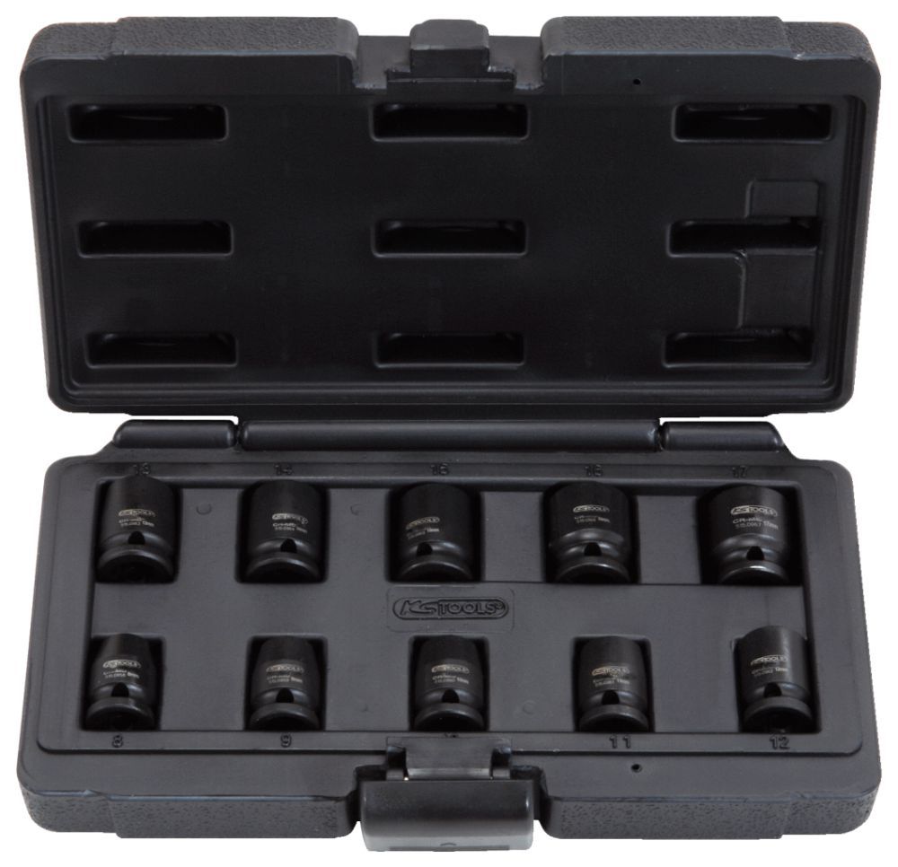 Produktbild KS Tools 3/8" 12-kant-Kraft-Stecknuss-Satz, kurz, 10-tlg. bild 7