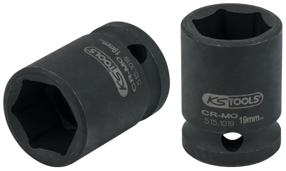 Produktbild KS Tools 1/2" Sechskant-Kraft-Stecknuss, kurz, 19mm