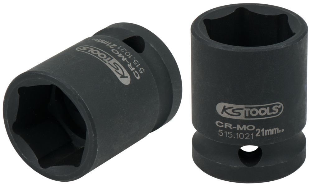 Produktbild KS Tools 1/2" Sechskant-Kraft-Stecknuss, kurz, 21mm