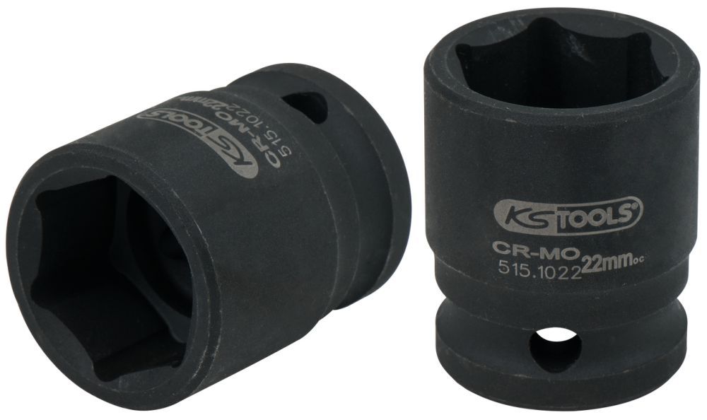 Produktbild KS Tools 1/2" Sechskant-Kraft-Stecknuss, kurz, 22mm