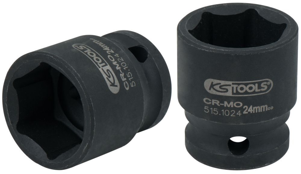 Produktbild KS Tools 1/2" Sechskant-Kraft-Stecknuss, kurz, 24mm