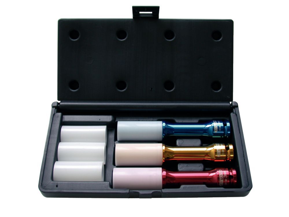 Produktbild KS Tools 1/2" Alu Kraft-Stecknuss-Satz, lang, 6-tlg.