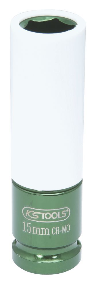 Produktbild KS Tools 1/2" Alu-Felgen Kraft-Stecknuss, lang, 15mm