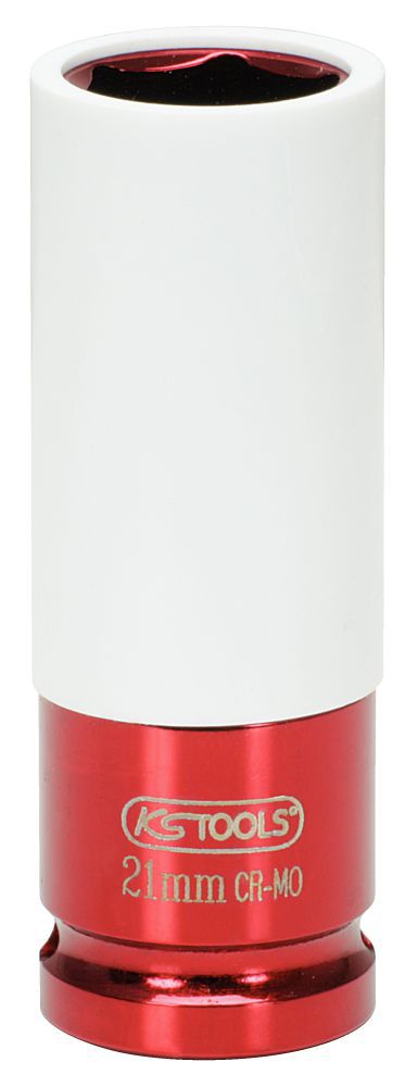 Produktbild KS Tools 1/2" Alu-Felgen Kraft-Stecknuss, lang, 21mm