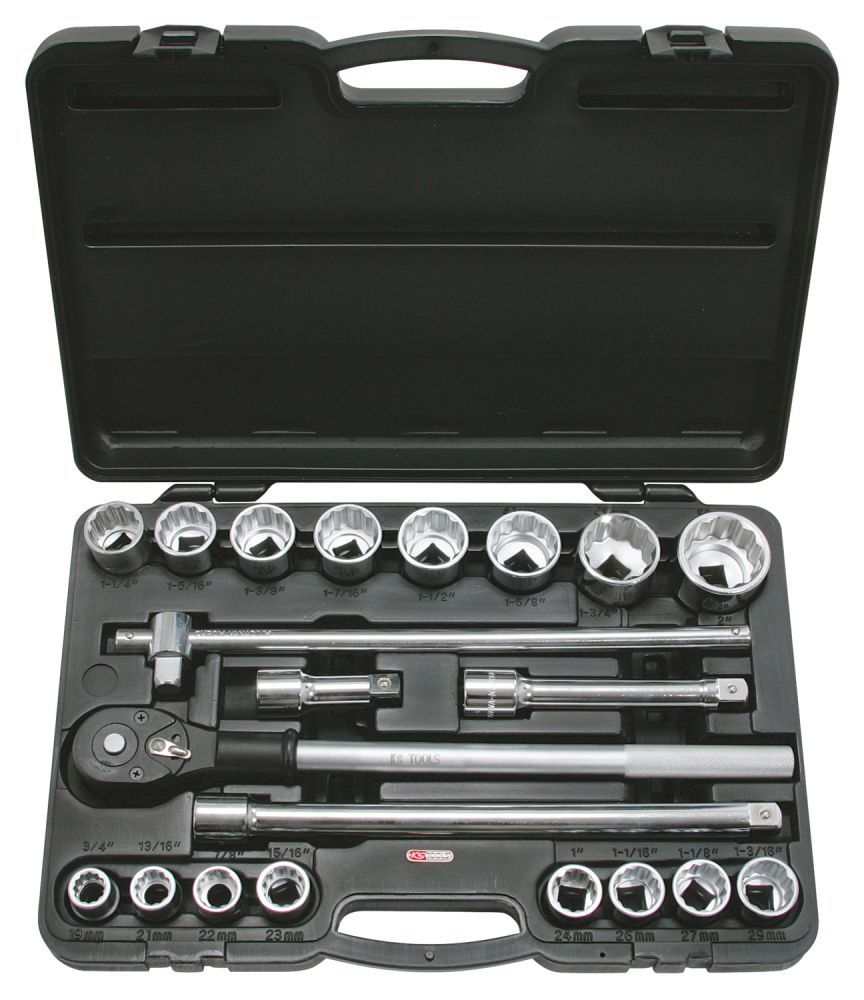 Produktbild KS Tools 3/4 Zoll Steckschlüssel Satz 21 teilig Zwölfkant