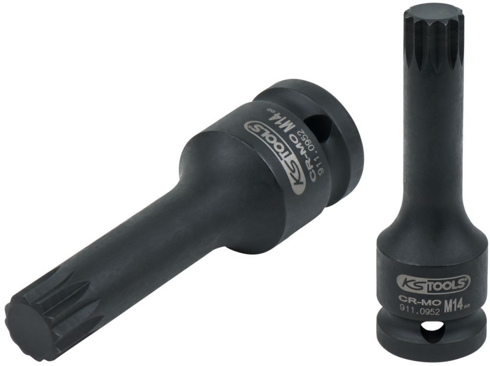 Produktbild KS Tools 1/2" Kraft-Bit-Stecknuss Vielzahn, lang, M14