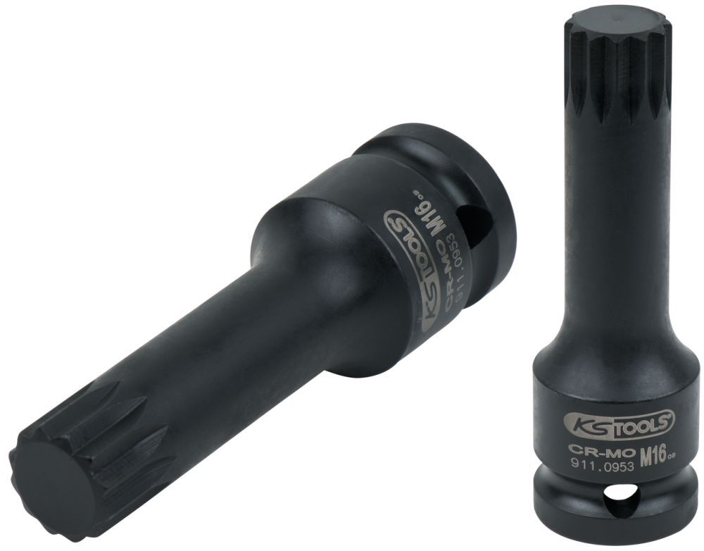 Produktbild KS Tools 1/2" Kraft-Bit-Stecknuss Vielzahn, lang, M16