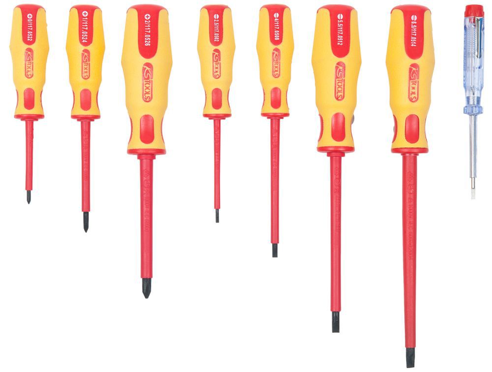 Produktbild KS Tools ERGOTORQUE VDE Schraubendreher Satz PH und Schlitz 8 teilig