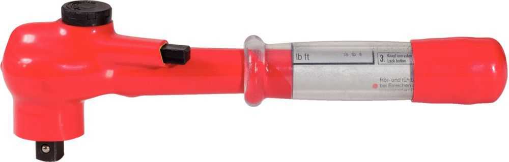 Produktbild KS TOOLS 1/2" Drehmomentschlüssel mit Schutzisolierung und Umschalt-Ratschenkopf 2-27Nm