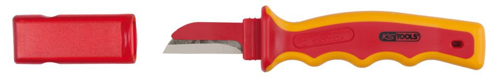 Produktbild KS TOOLS Kabelmesser mit Schutzisolierung Länge 205 mm