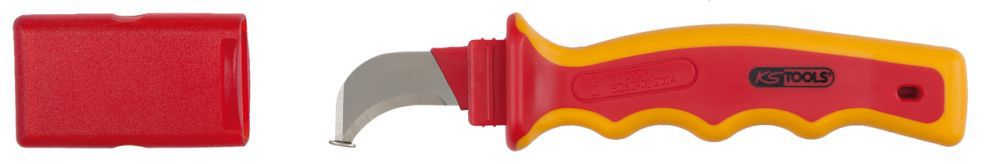 Produktbild KS TOOLS Kabelmesser mit Schutzisolierung und Hakenklinge 200 mm
