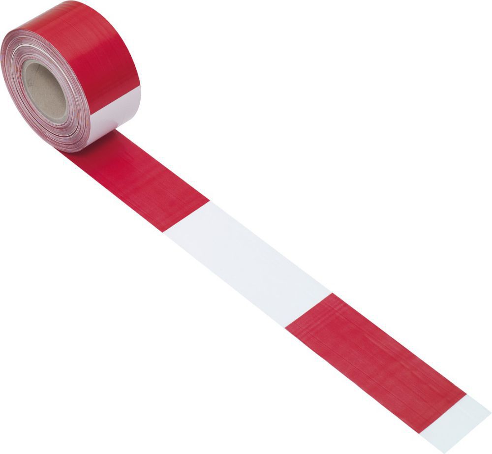 Produktbild KS Tools Folien-Absperrband rot/weiss schraffiert