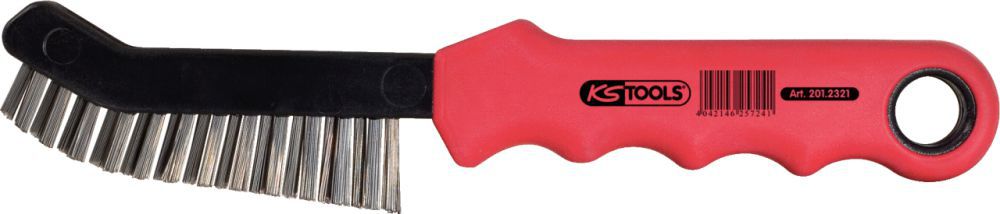 Produktbild KS Tools Stahldraht-Bremssattel-Drahtbürste 2-reihig, spitz