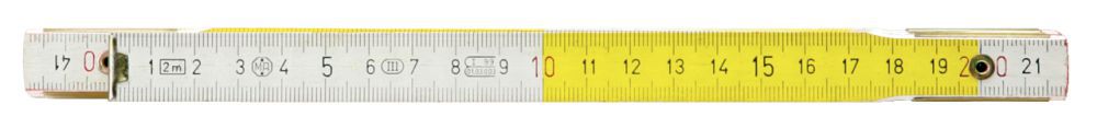 Produktbild KS Tools Holz Gliedermaßstab weiß / gelb 2m