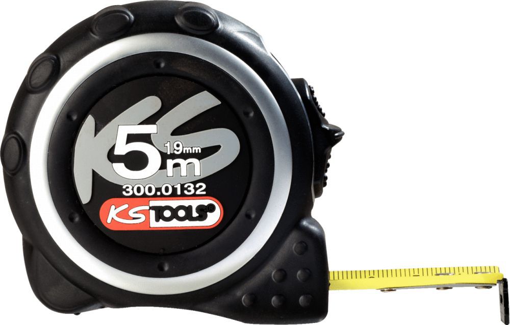 Produktbild KS Tools Bandmaß mit Feststeller schwarz - grau 5m 19mm