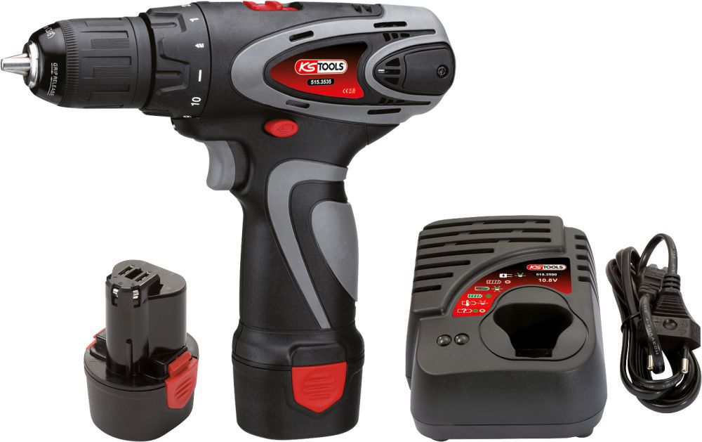 Produktbild KS Tools Akku-Bohr-Schrauber, 24Nm, 1.870 U/min 10,8V, mit 2 Akkus und 1 Ladegerät