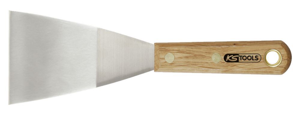 Produktbild KS Tools EDELSTAHL Spachtel, 75mm, mit Holzgriff