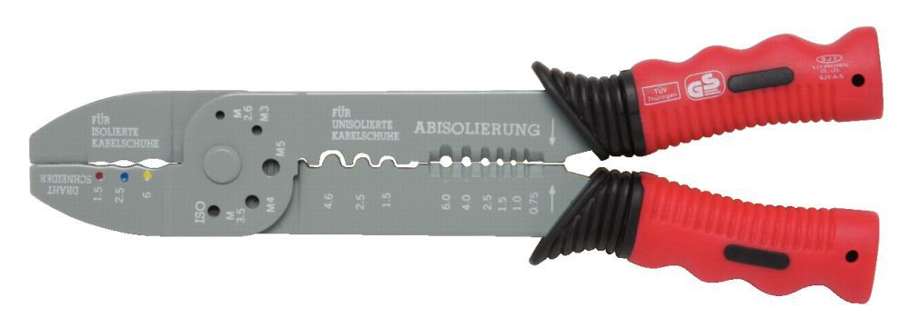 Produktbild KS TOOLS Multifunktions-Crimpzange 220mm für isolierte und unisolierte Kabelschuhe bild 1