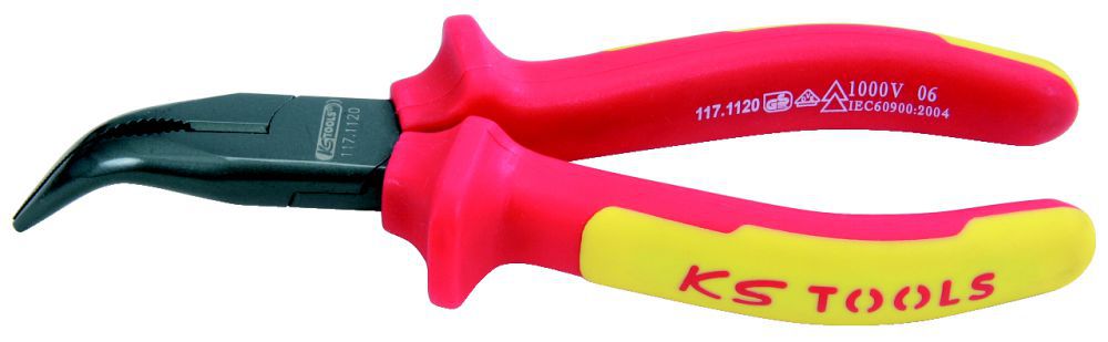 Produktbild KS TOOLS ERGOTORQUE VDE Flachrundzange 205mm, gebogen bild 1