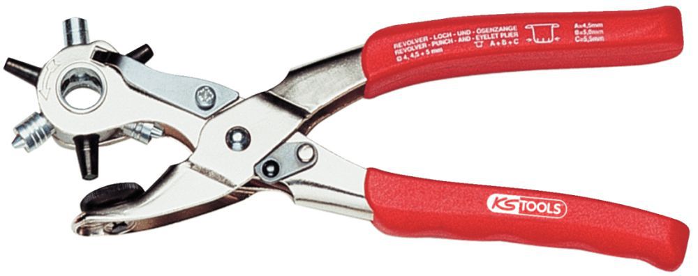 Produktbild KS Tools Revolverloch und Ösenzange 220mm