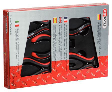 Produktbild KS Tools Feinmechanik Zangen Satz 5 teilig bild 2