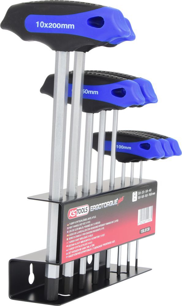 Produktbild KS Tools ERGOTORQUEplus T Griff Innensechskant Schlüssel Satz 8 Teile bild 4