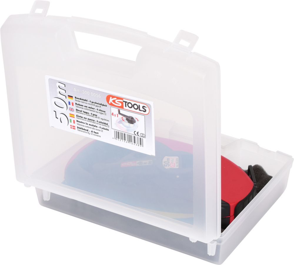 Produktbild KS Tools Rahmenbandmaß mit gelbem Stahlband Kunststoffgehäuse 50m bild 3