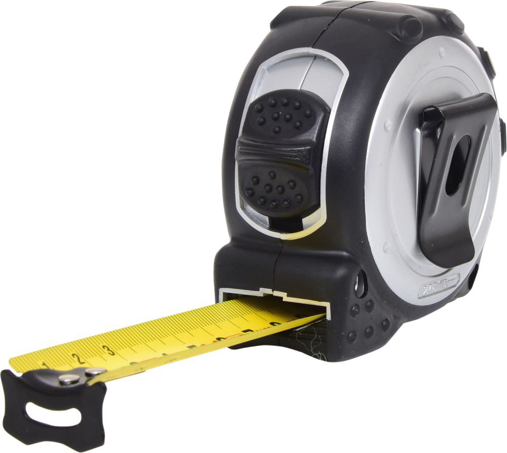 Produktbild KS Tools Bandmaß mit Feststeller schwarz - grau 5m 25mm