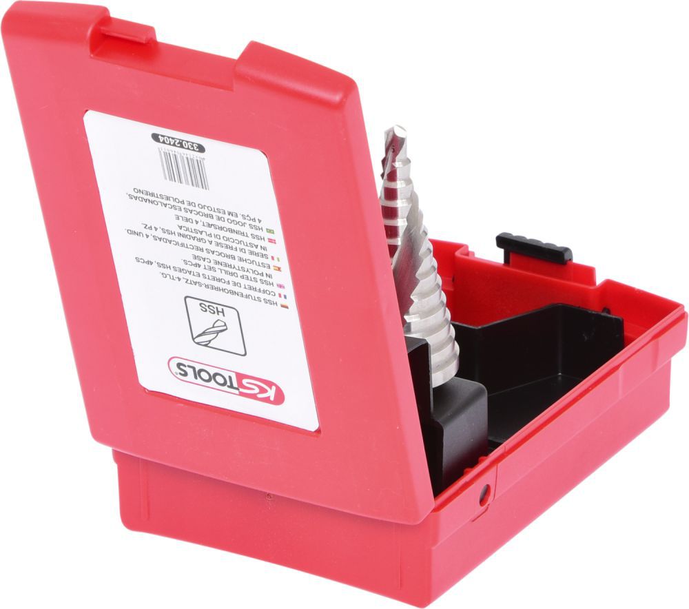 Produktbild KS Tools HSS Stufenbohrer Satz Kunststoffkassette 3 teilig bild 3