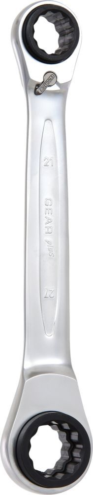 Produktbild KS Tools 4 in 1 GEARplus umschaltbar Doppel Ratschenringschlüssel 21 x 22 x 24 x 27mm bild 3