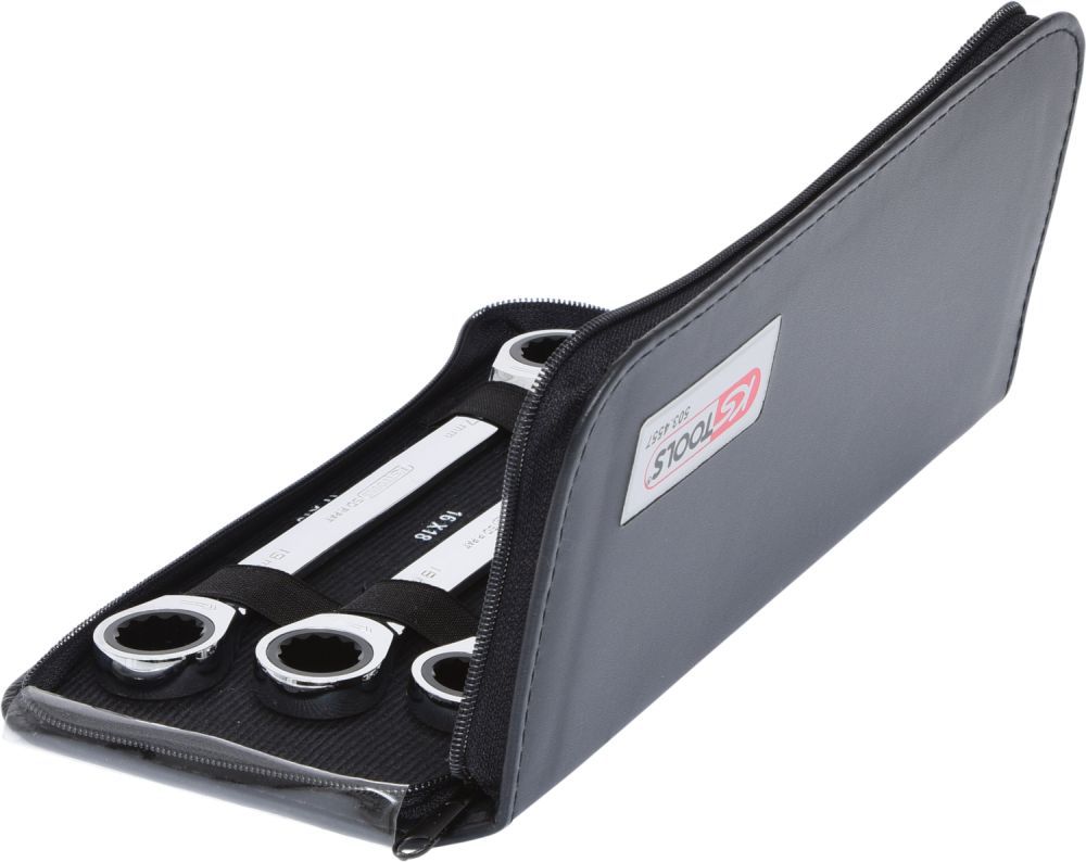 Produktbild KS Tools GEAR plus Doppel Ratschenringschlüssel Satz 6 teilig Lederetui bild 2