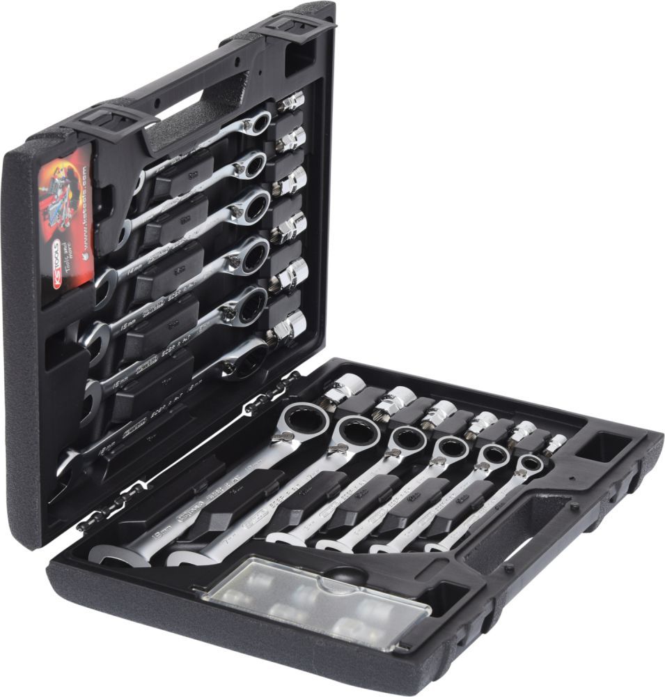 Produktbild KS Tools GEARplus RINGSTOP Ratschenringmaulschlüssel Satz 30-teilig mit Adapter bild 4